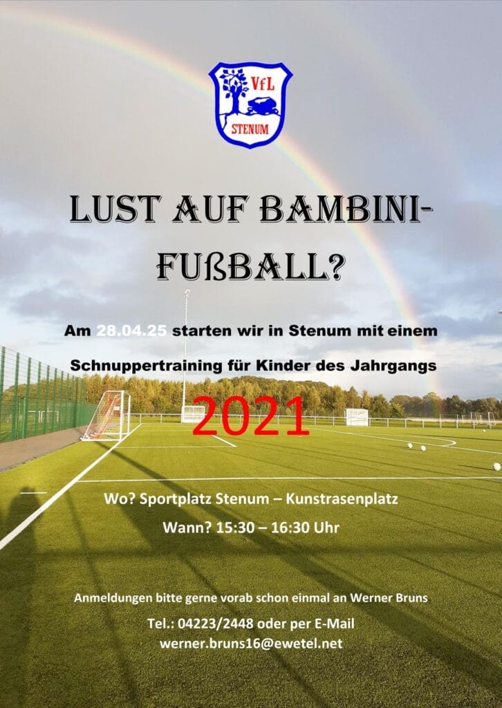 flyer bambini fussball stenum